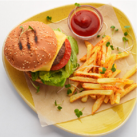 Burger with veal cutlet